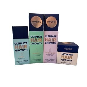New 4 Pc MOERIE Ultimate Hair Growth Set Shampoo Conditioner Spray Mask Exp 2025